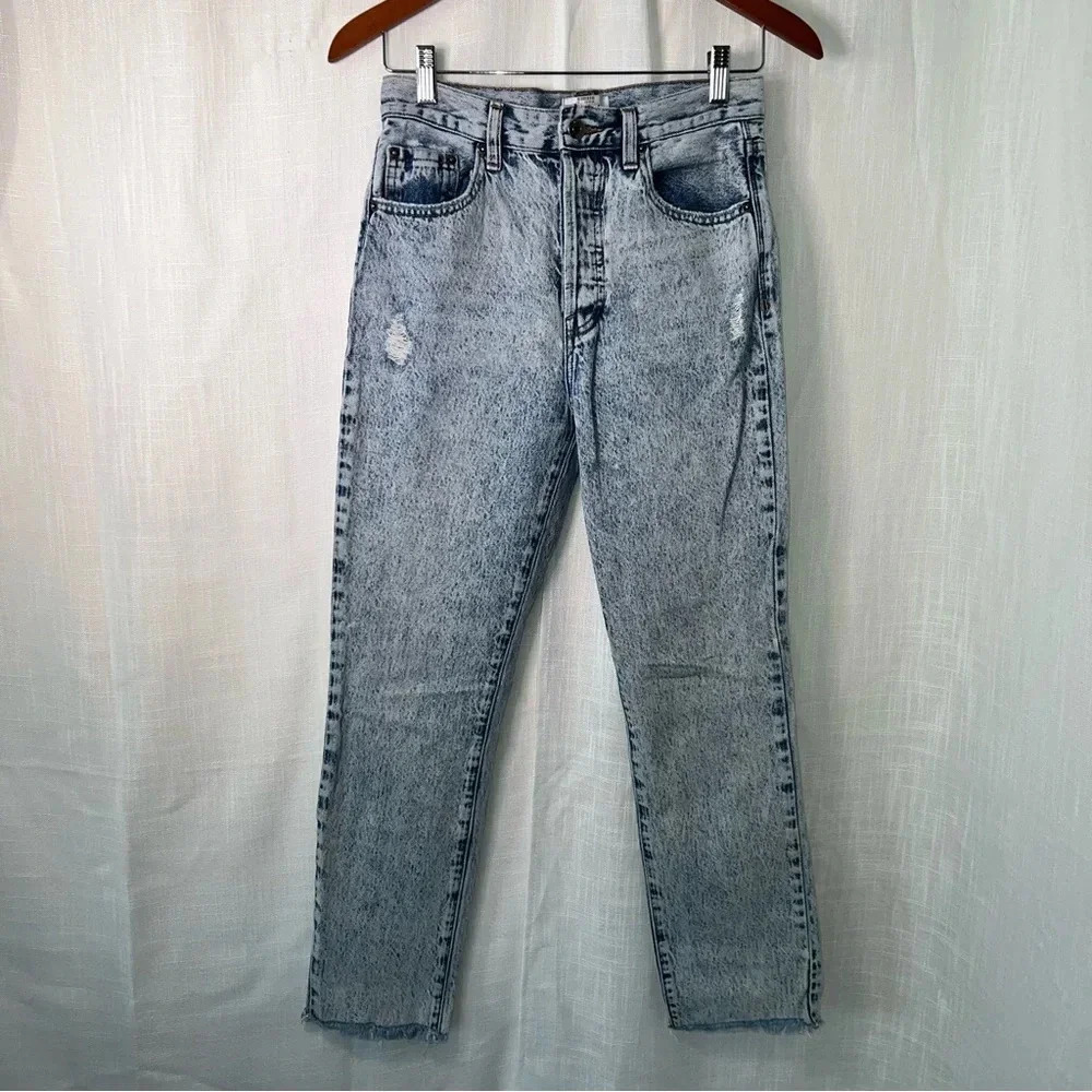 Pistola Acid Wash High Rise Straight Jean